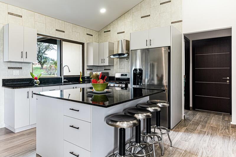 white-granite-kitchen-with-breakfast-bar-stools How We Work Alongside Your Planning Process